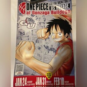 Monkey D. Luffy U.S. College Basketball Poster Gonzaga